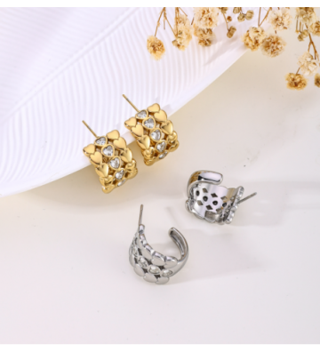 Pendientes acero Plateado...