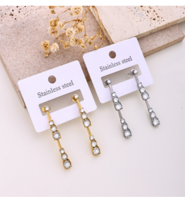Pendientes acero Plateado...