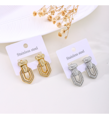 Pendientes acero Plateado...
