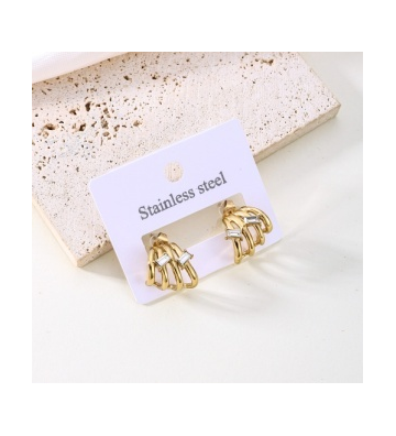 Pendientes acero Dorado...