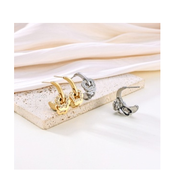 Pendientes acero Plateado...