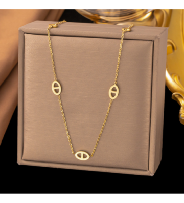 Collares acero Dorado...