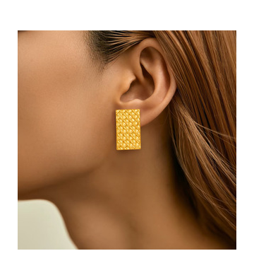 Pendientes acero Dorado...