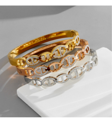 Pulseras brazaletes acero...