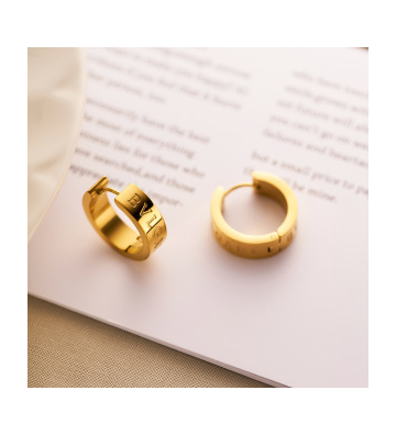 Pendientes acero Dorado...