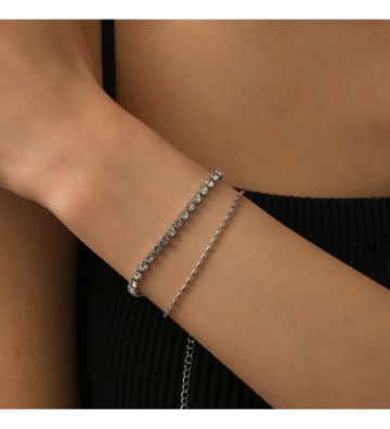 Pulseras brazaletes acero...
