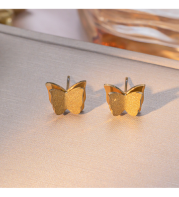 Pendientes acero Dorado...