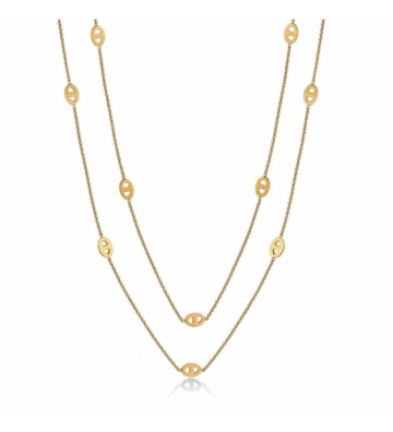 Collares acero Dorado...