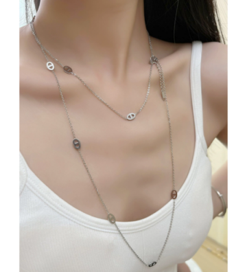 Collares acero Plateado...