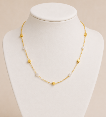 Collares acero Dorado...