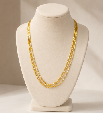 Collares acero Dorado...