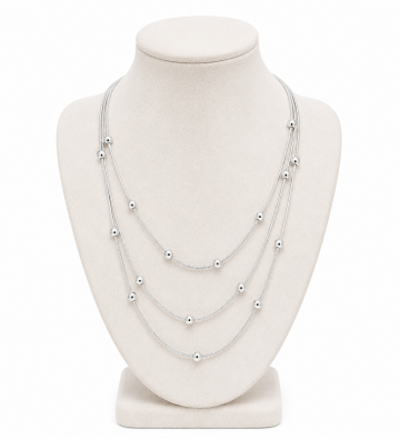 Collares acero Plateado...