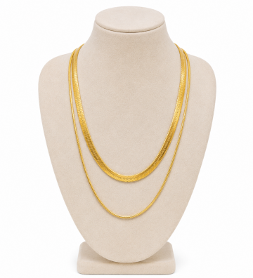 Collares acero Dorado...