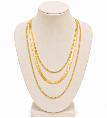 Collares acero Dorado...