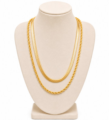 Collares acero Dorado...
