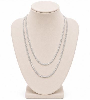 Collares acero Plateado...