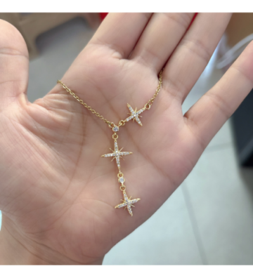 Collares acero Dorado...