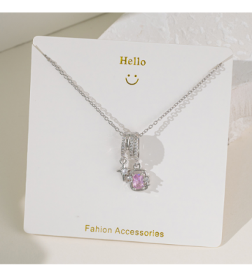 Collares acero Plateado...