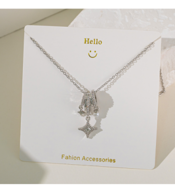 Collares acero Plateado...