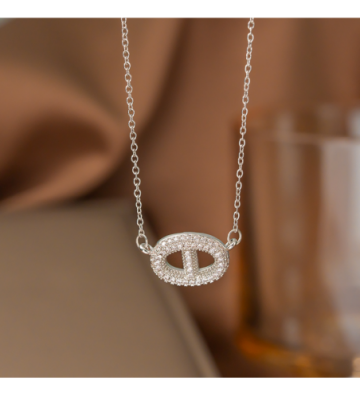 Collares acero Plateado...