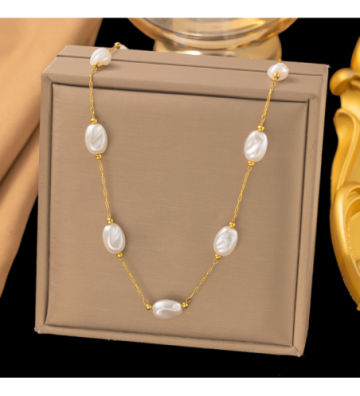 Collares acero Dorado...
