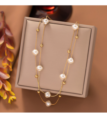 Collares acero Dorado...