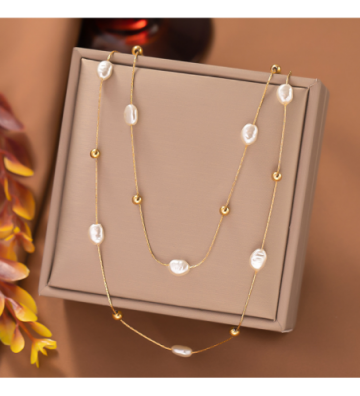 Collares acero Dorado...