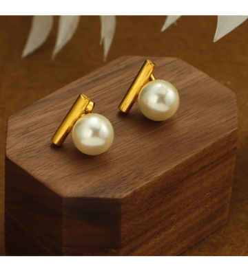 Pendientes acero Dorado...