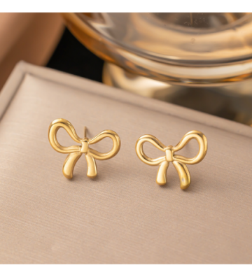 Pendientes acero Dorado...