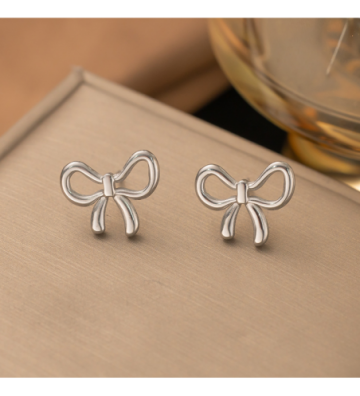 Pendientes acero Plateado