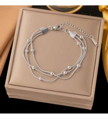 Pulseras brazaletes acero...