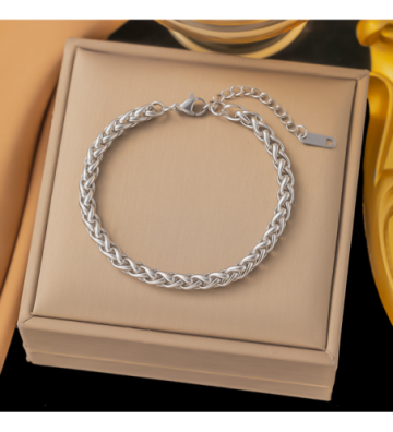 Pulseras brazaletes acero...