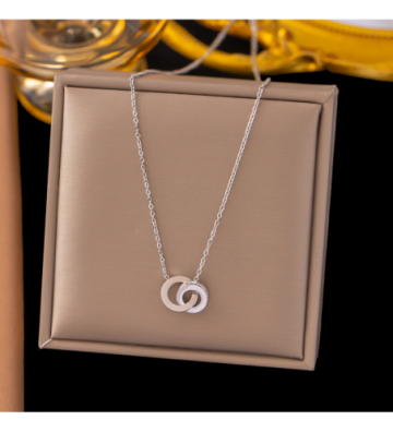 Collares acero Plateado...