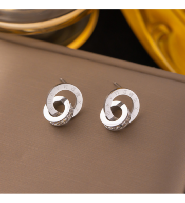 Pendientes acero Plateado...