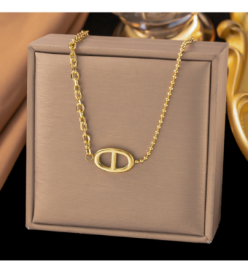 Collares acero Dorado...