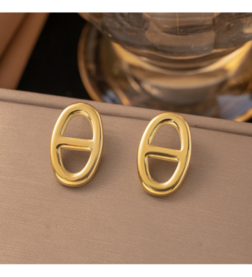 Pendientes acero Dorado...