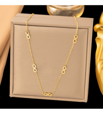 Collares acero Dorado...