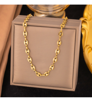 Collares acero Dorado...