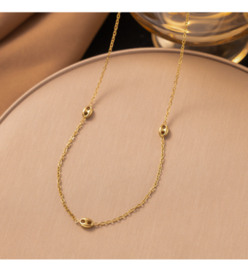 Collares acero Dorado...