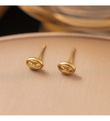 Pendientes acero Dorado...