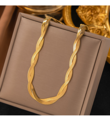 Collares acero Dorado...