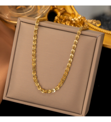 Collares acero Dorado...