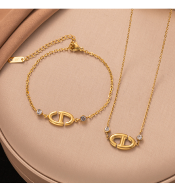 Collares acero Dorado...