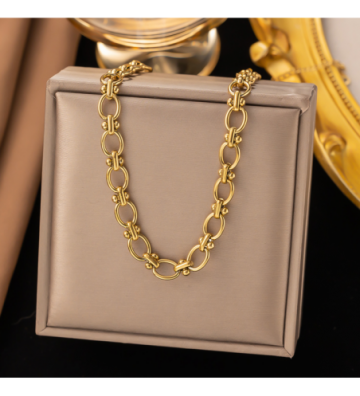 Collares acero Dorado...