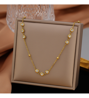 Collares acero Dorado...