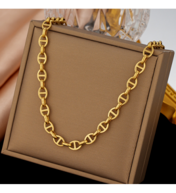 Collares acero Dorado...