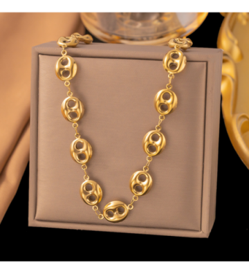 Collares acero Dorado...
