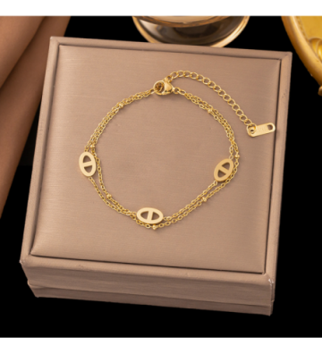 Pulseras brazaletes acero...