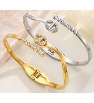 Pulseras brazaletes acero...