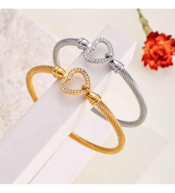 Pulseras brazaletes acero...